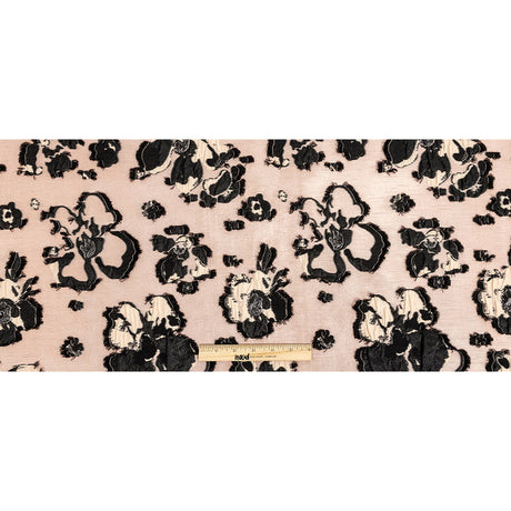 Peach and Dusty Rose Floral Luxury Brocade