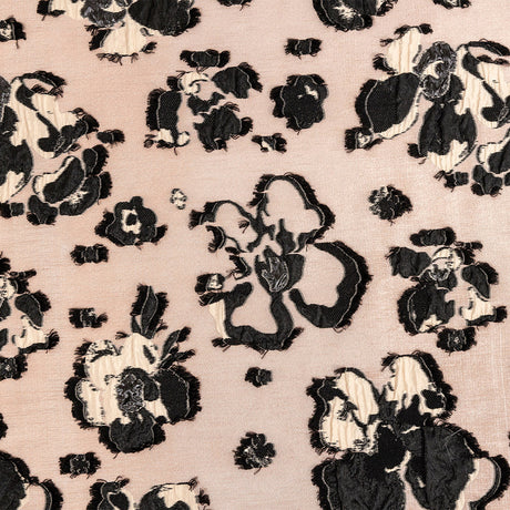 Peach and Dusty Rose Floral Luxury Brocade
