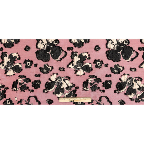 Pink and Beige Floral Luxury Brocade