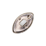 Italian White and Silver 2-Piece Plastic Teardrop Shank Back Button - 32L/20mm