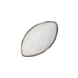 Italian White and Silver 2-Piece Plastic Teardrop Shank Back Button - 32L/20mm