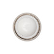 Italian White and Silver Round 2-Piece Shank Back Button - 36L/23mm