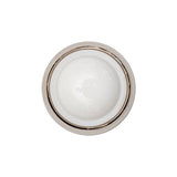 Italian White and Silver Round 2-Piece Shank Back Button - 36L/23mm