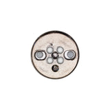 Italian White and Gunmetal 4-Hole 2-Piece Button - 30L/19mm