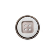 Italian White and Gunmetal 4-Hole 2-Piece Button - 30L/19mm