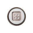 Italian White and Gunmetal 4-Hole 2-Piece Button - 38L/24mm