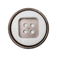 Italian White and Gunmetal 4-Hole 2-Piece Button - 44L/28mm