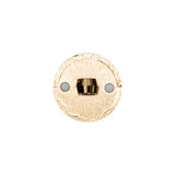 Italian White and Gold 2-Piece Plastic Button - 24L/15mm