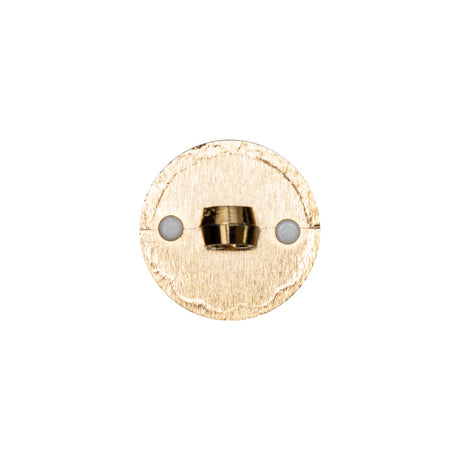Italian White and Gold 2-Piece Plastic Button - 24L/15mm