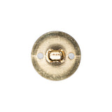 Italian White and Gold 2-Piece Plastic Button - 30L/19mm