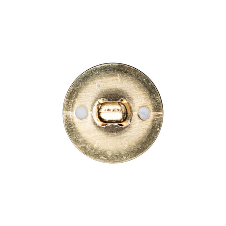Italian White and Gold 2-Piece Plastic Button - 30L/19mm