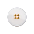 Italian White and Gold 2-Piece Plastic Button - 38L/24mm
