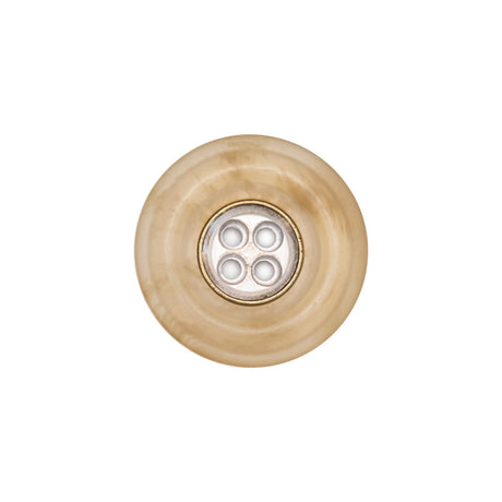 Italian Kelp and Silver Nailshead and Translucent Plastic 4-Hole Button - 32L/20mm
