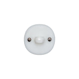 Italian White and Gunmetal 2-Piece Plastic Button - 24L/15mm