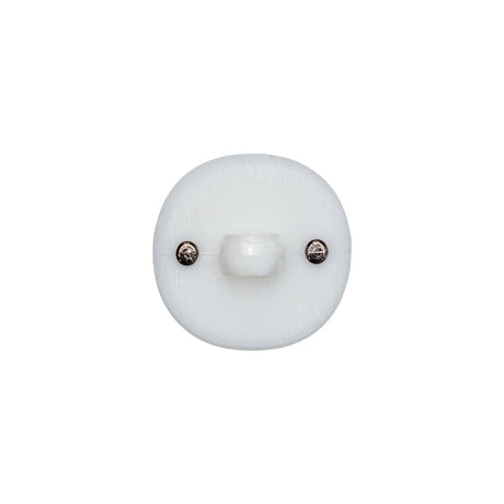 Italian White and Gunmetal 2-Piece Plastic Button - 24L/15mm