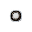 Italian White and Gunmetal 2-Piece Plastic Button - 24L/15mm