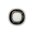 Italian White and Gunmetal 2-Piece Plastic Button - 34L/21.5mm