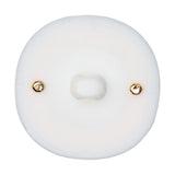 Italian White and Gold 2-Piece Plastic Button - 50L/32mm
