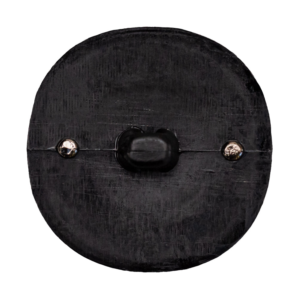 Italian Black and Gunmetal 2-Piece Plastic Button - 50L/32mm