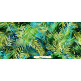 Mood Exclusive Italian Green and Blue Ferns and Foliage Digitally Printed Silk Chiffon
