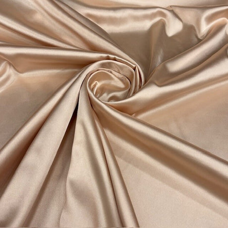 1 Yard 60” Stretch Charmeuse Satin Fabric – 195 GSM, Silky 2 Way Stretch for Bridal, Evening Dresses &amp; Event Décor (97% Polyester, 3% Spandex)