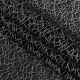 Webbed Guipure Lace - Black with Metallic Silver Foil