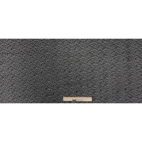Webbed Guipure Lace - Black with Metallic Silver Foil