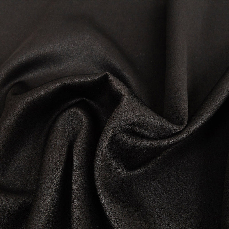 Lux Polyester Crepe Back Satin - Black - Isla Collection