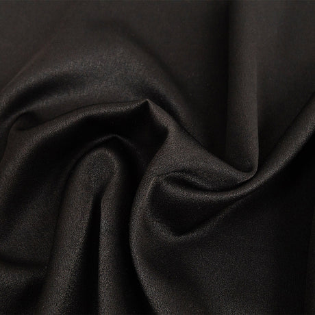Lux Polyester Crepe Back Satin - Black - Isla Collection