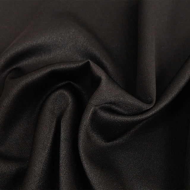 Lux Polyester Crepe Back Satin - Black - Isla Collection