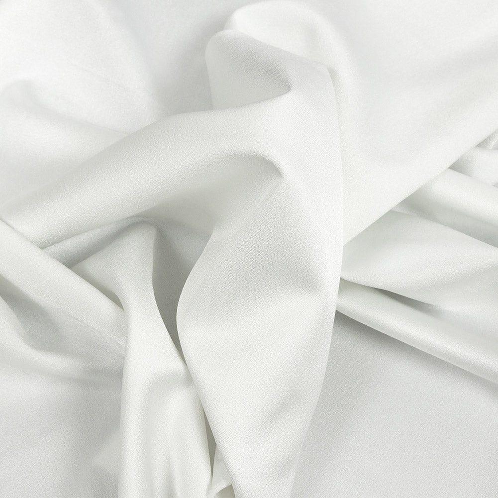 Lux Polyester Crepe Back Satin - White - Isla Collection