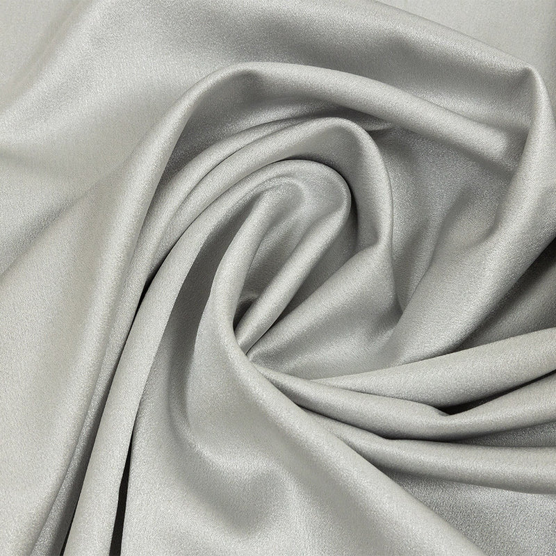 Lux Polyester Crepe Back Satin - Gray - Isla Collection