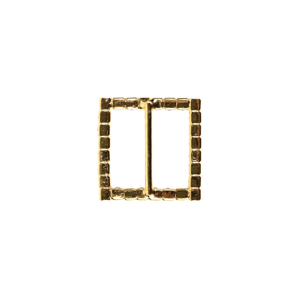 Swarovski Crystal and Gold Square Rhinestone Slider - 1.375"