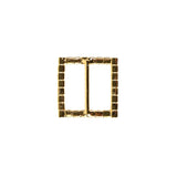 Swarovski Crystal and Gold Square Rhinestone Slider - 1.375"