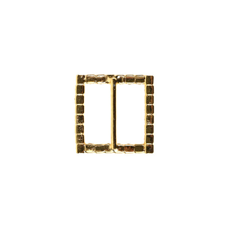 Swarovski Crystal and Gold Square Rhinestone Slider - 1.375"