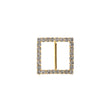 Swarovski Crystal and Gold Square Rhinestone Slider - 1.375"