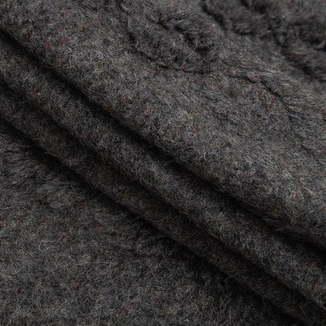 Pavement Chunky Knit with Plum Accents
