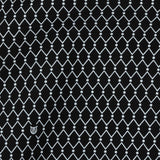 Italian Black and White Geometric Silk and Cotton Voile