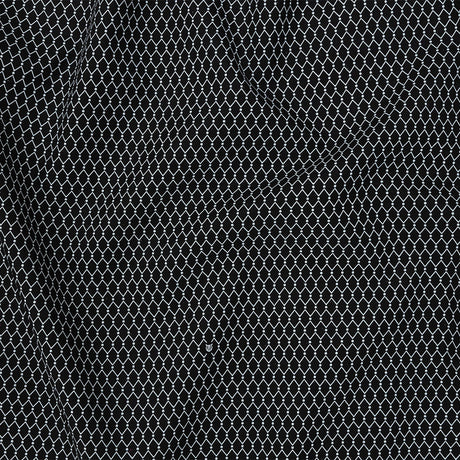 Italian Black and White Geometric Silk and Cotton Voile
