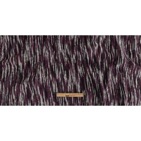 Elderberry and White Striated Novelty Chunky Knit