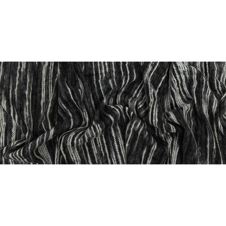 Steel and White Striated Novelty Chunky Knit