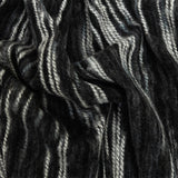 Steel and White Striated Novelty Chunky Knit