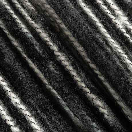 Black, Gray and White Striated Novelty Chunky Knit