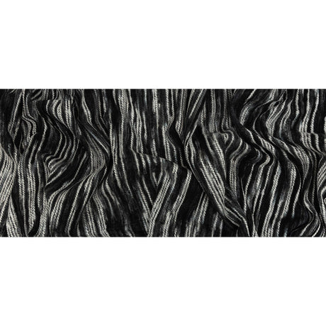 Black, Gray and White Striated Novelty Chunky Knit