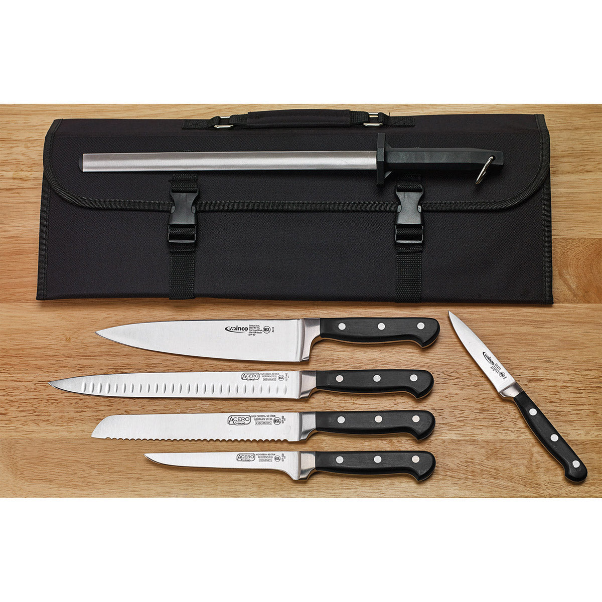 Winware by Winco KFP-KITA Acero Cutlery 8 Piece Knife Set