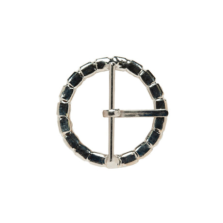 Swarovski Crystal and Silver Circular Rhinestone Buckle - 2"