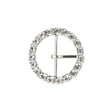 Swarovski Crystal and Silver Circular Rhinestone Buckle - 2"