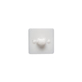 White Circle in a Square 2-Piece Dimensional Shank Back Button - 18L/11.5mm