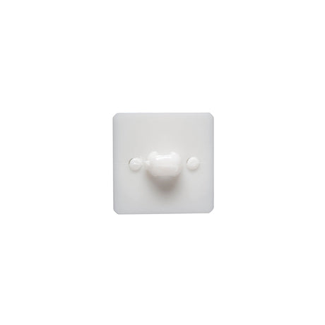 White Circle in a Square 2-Piece Dimensional Shank Back Button - 18L/11.5mm