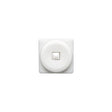 White Circle in a Square 2-Piece Dimensional Shank Back Button - 18L/11.5mm